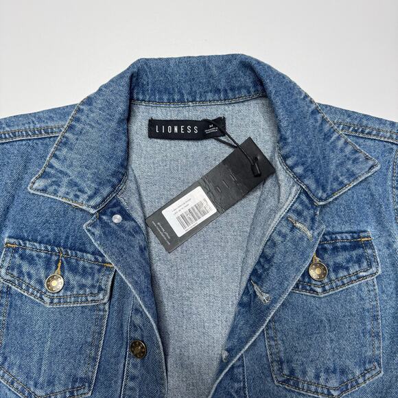 Lioness | NWT U Know What's Up Denim Romper - Picture 6 of 7